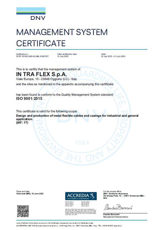 Management System Certificate 9001:2015